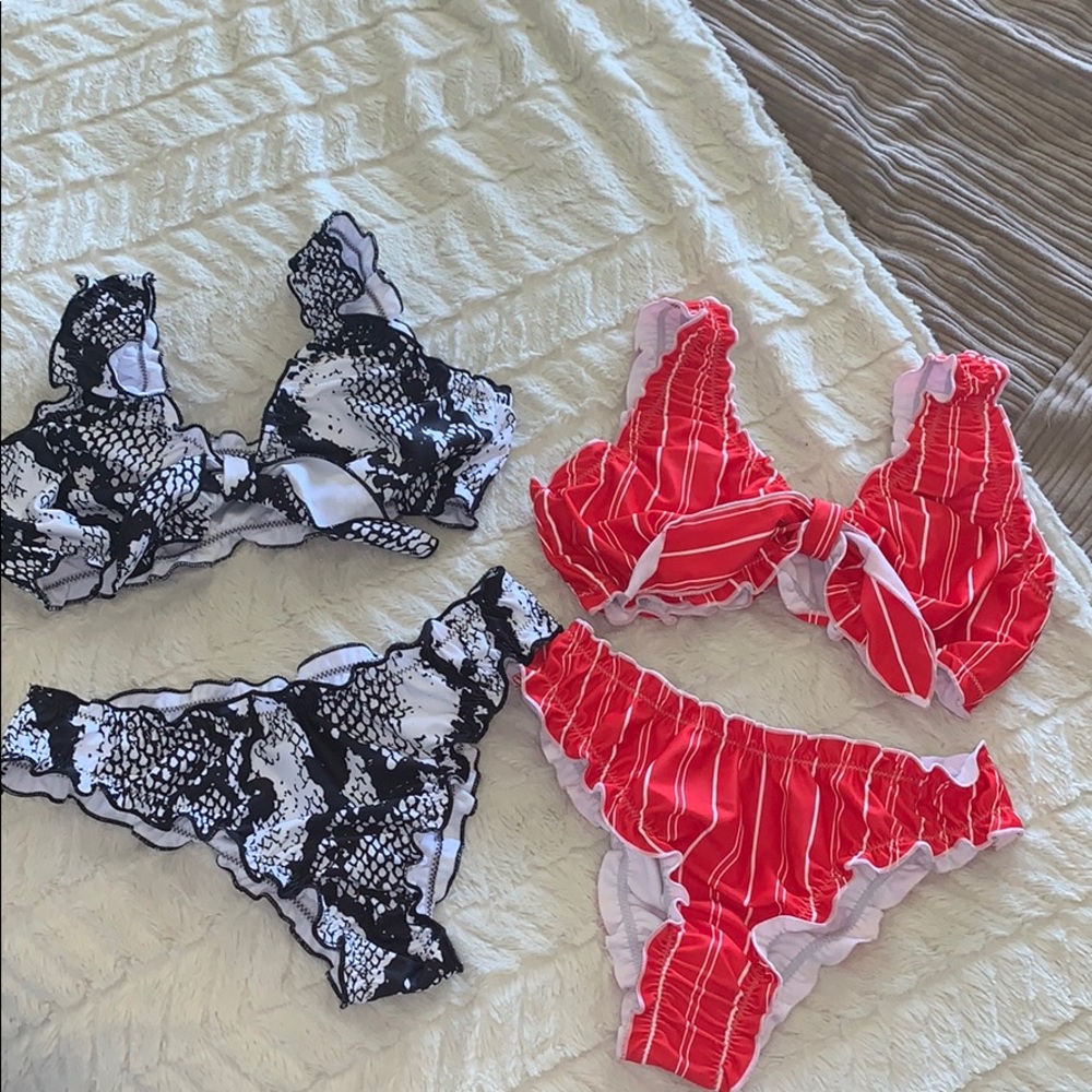 NWOT 2 SHIEN ruffle bikini sets